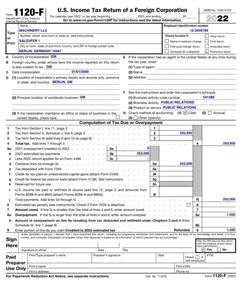 2023 Form 1120 - Printable Forms Free Online