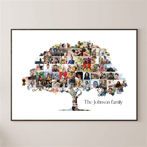 Family Tree Collage Family Tree Photo Collage Template Family Photo Collage Family Tree Gift ...