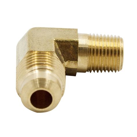 Fittings Vis Brass SAE 45 Degree Flare Tube Fitting Pack of 1 90 Degree ...