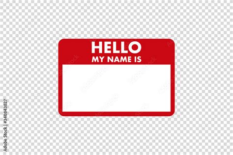 hello my name is sticker tag vector Stock Vector | Adobe Stock