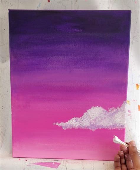 How To Paint Clouds With Acrylic Paint For Beginners (Easy) | Cloud ...