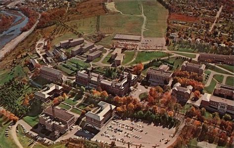 Holy Cross College - Aerial View of the Campus Worcester, MA Postcard