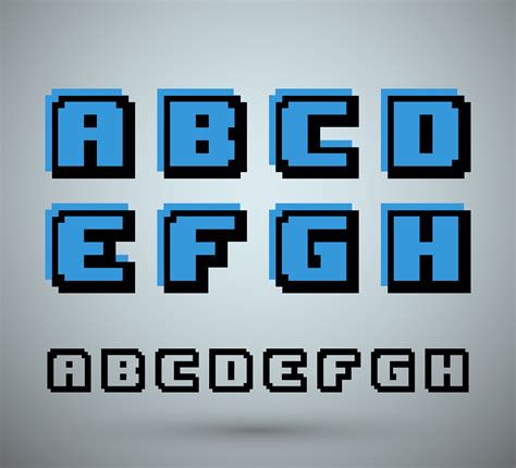 Pixel font alphabet 601557 Vector Art at Vecteezy