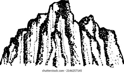 Mountain Silhouette Vector Illustration Mountain Tops Stock Vector ...