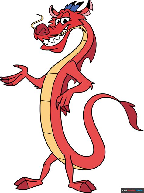 How to Draw Mushu from Mulan - Really Easy Drawing Tutorial