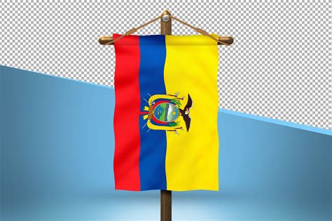 Ecuador Hang Flag Design Background Graphic by shahsoft · Creative Fabrica