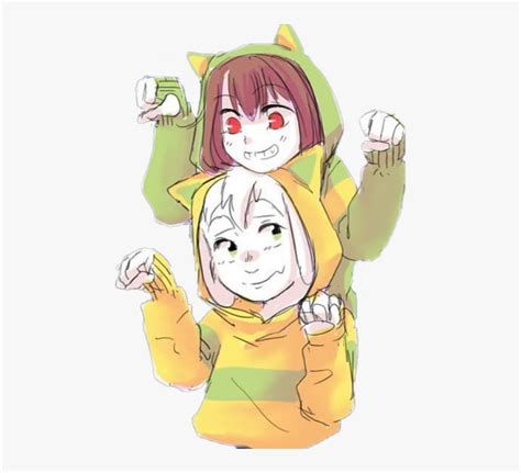 Freetoedit Undertale Chara Asriel Dreemurr - Милая Чара И Азриэль, HD Png Download - kindpng