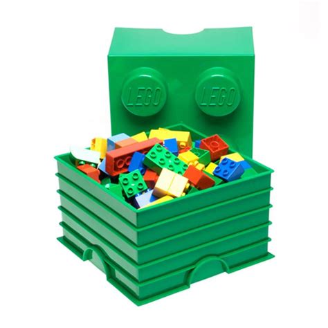 LEGO STORAGE BRICK BOX 4 KNOBS KIDS CHILDRENS BEDROOM PLAYROOM VARIOUS COLOURS | eBay