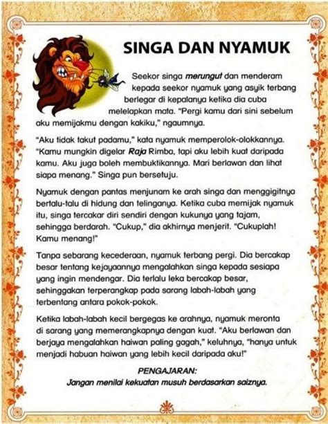 Cerita Pendek Nilai Moral PDF - cerita haiwan pendek