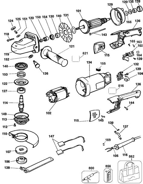 DeWALT DW840 7 inch Angle Grinder Parts (Type 1) - DeWALT Grinder Parts ...