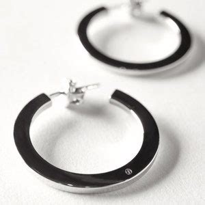 Flat Hoop Earrings - Etsy