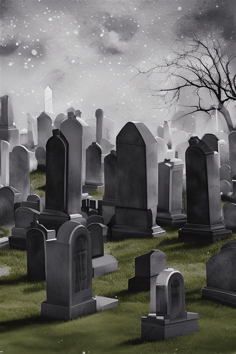 Graphic Ghostly Graveyard · Creative Fabrica