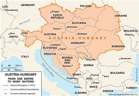 Map of the Austria-Hungary Empire in 1914 | Hungary history, Hungary, Austria