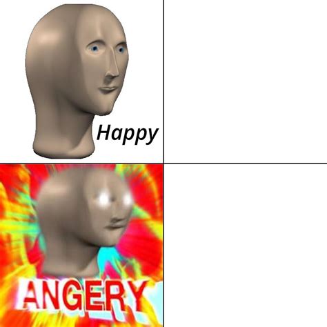 Happy meme man turns angry : r/MemeTemplatesOfficial