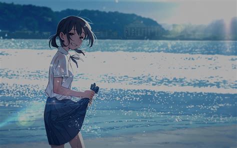 1920x1200 Anime Girl Beach 4k 1080P Resolution ,HD 4k Wallpapers,Images,Backgrounds,Photos and ...