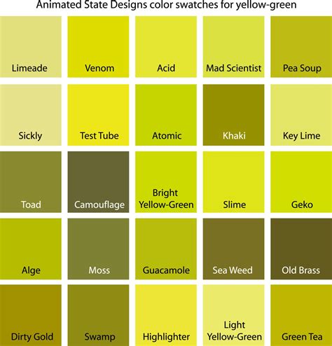 Yellow Green Color Names