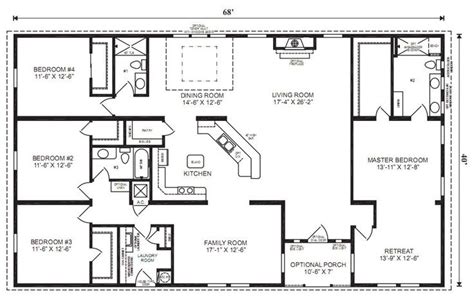 4 Bedroom 3 Bath Ranch Plan Google Image Result For House Plans | Modular home floor plans ...