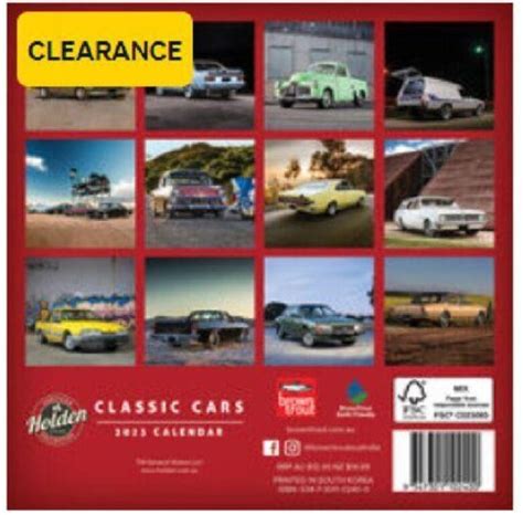 Holden 2023 Calendar Mini offer at SuperCheap Auto