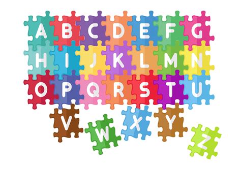 ABC Print Kids Puzzle Alphabet Wall Decor Puzzle Piece | Etsy