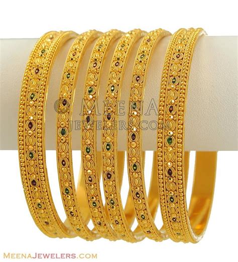 Indian MeenaKari Bangles Set - BaSt8644