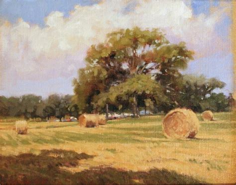 Straw Bales copy | Landscape artist, Oil painting landscape, Floral watercolor paintings