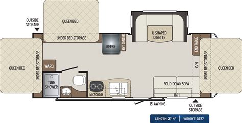 V Nose Travel Trailer Floor Plans - floorplans.click