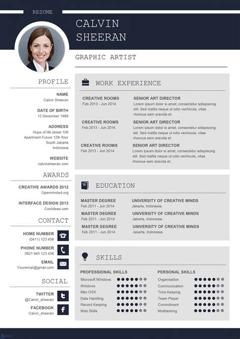 Cv Template Word Professional Professional Resume Templates Word On ...