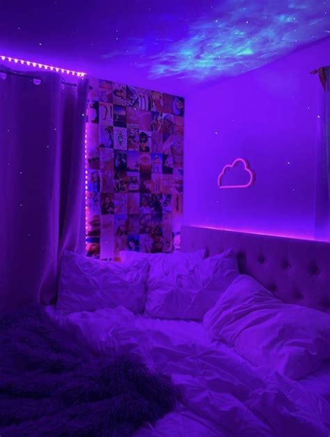 Neon Room Ideas Aesthetic Purple Bedroom - Fox Phoenix rpgs