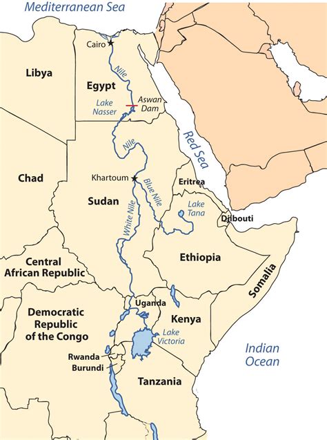 Nile River Middle East Map - United States Map