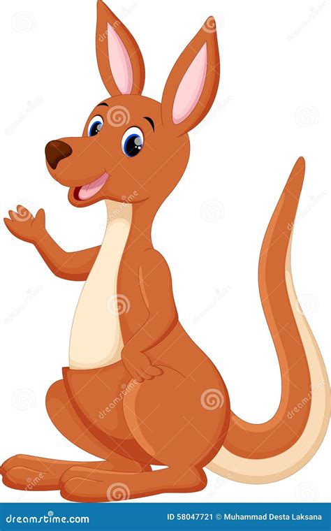 Cute Kangaroo Cartoon Vector Illustration Isolated On White | CartoonDealer.com #152239802