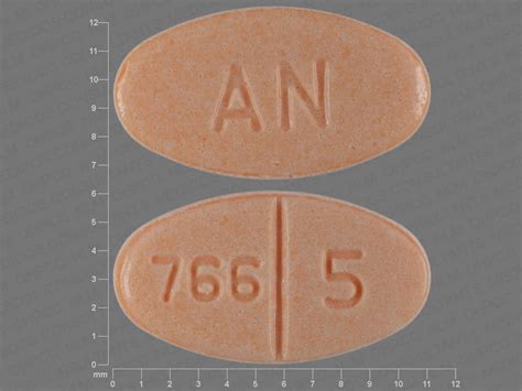 Pill Finder: AN 766 5 Peach Elliptical / Oval - Medicine.com