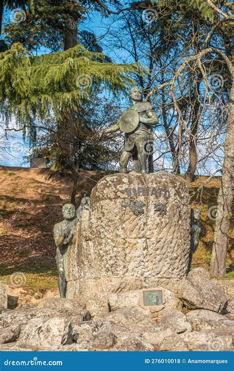 VISEU, PORTUGAL - CIRCA FEBRUARY 2019: Cava De Viriato Statue ...