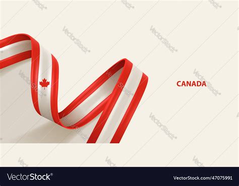 Canada ribbon flag Royalty Free Vector Image - VectorStock