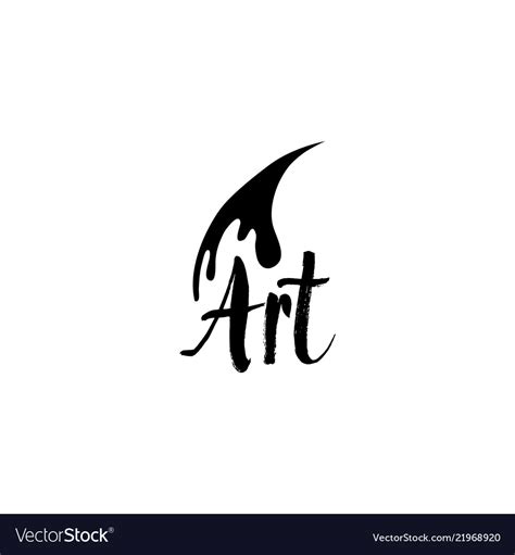 Lettering logo design for art company Royalty Free Vector