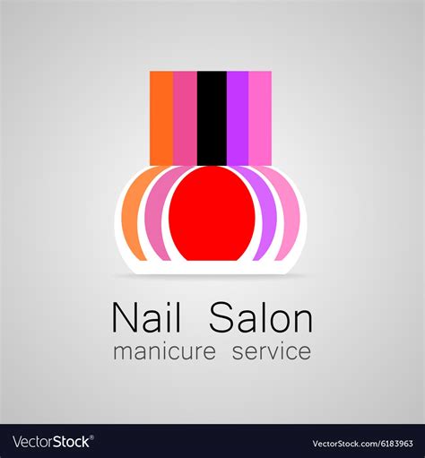 Nail salon logo Royalty Free Vector Image - VectorStock