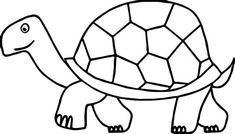 Walking Tortoise Turtle Coloring Page | Wecoloringpage.com