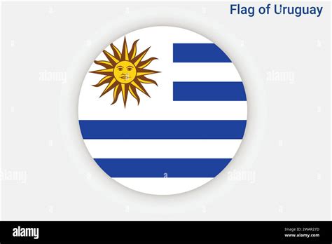 High detailed flag of Uruguay. National Uruguay flag. South America. 3D illustration Stock ...