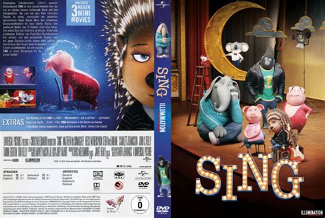 Sing dvd cover & labels (2016) R2 German Custom