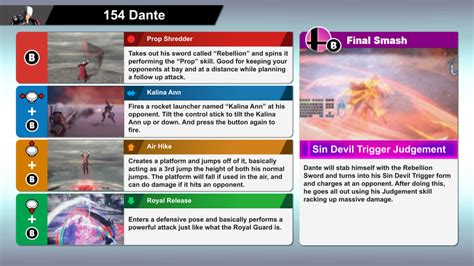 My idea Moveset for Dante from Devil May Cry into Smash Bros. : r/SmashBrosUltimate