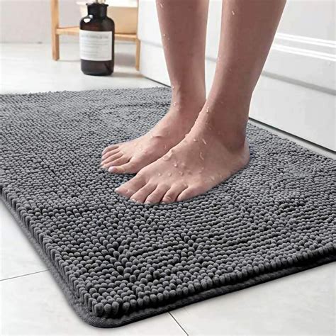 LOCHAS Luxury Bathroom Rug Shaggy Bath Mat 24 x 36 Inch, Washable Non Slip Bath Rugs for ...