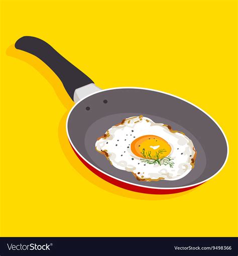 Fried egg Royalty Free Vector Image - VectorStock