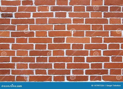 Texture Red Brick Wall. Background from New Brown Bricks with White Stock Photo - Image of white ...