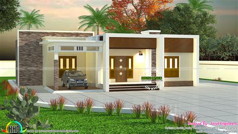 900 sq-ft 2 BHK flat roof house - Kerala Home Design and Floor Plans - 9K+ Dream Houses