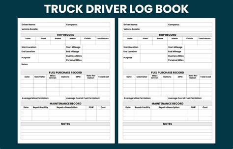 Truck Driver Log Book Graphic by Cool Worker · Creative Fabrica