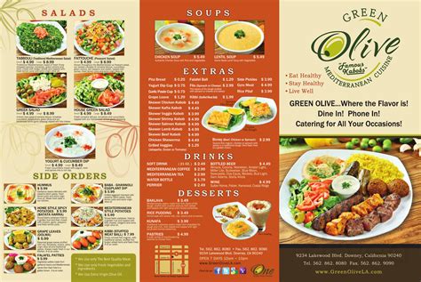 The Original Green Olive menu in Downey, California, USA