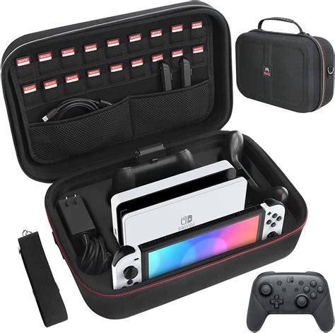 Carrying Storage Case Compatible with Nintendo Switch & OLED Model, Switch Case with 18 Game ...