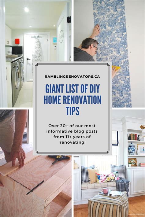 A Giant List of DIY Home Renovation Tips - Rambling Renovators