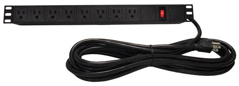 19-Inch Rack Mount Metal Power Strip with 8 Outlets and 15 Foot Cord - Shaxon Consumer Electronics