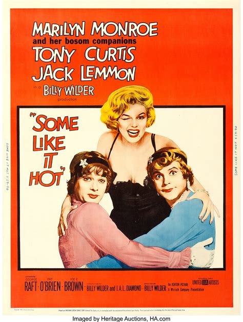 Some Like It Hot (United Artists, 1959). Poster (30" X 40") Style | Lot ...