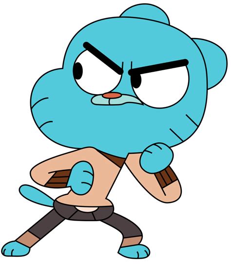 Image - Gumball fighting stance by bornreprehensible-d6wcyjq.png | The ...